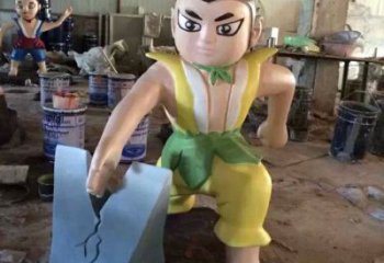 抽象葫蘆娃雕塑廠 店門口彩繪雕塑 步行街?jǐn)[件