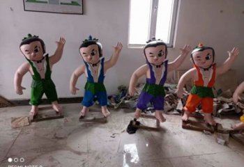 葫蘆娃雕塑生產 門口創意雕塑 售樓處小品