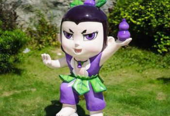庭院葫蘆娃雕塑廠 公園草地卡通雕塑 鍛造動漫雕塑