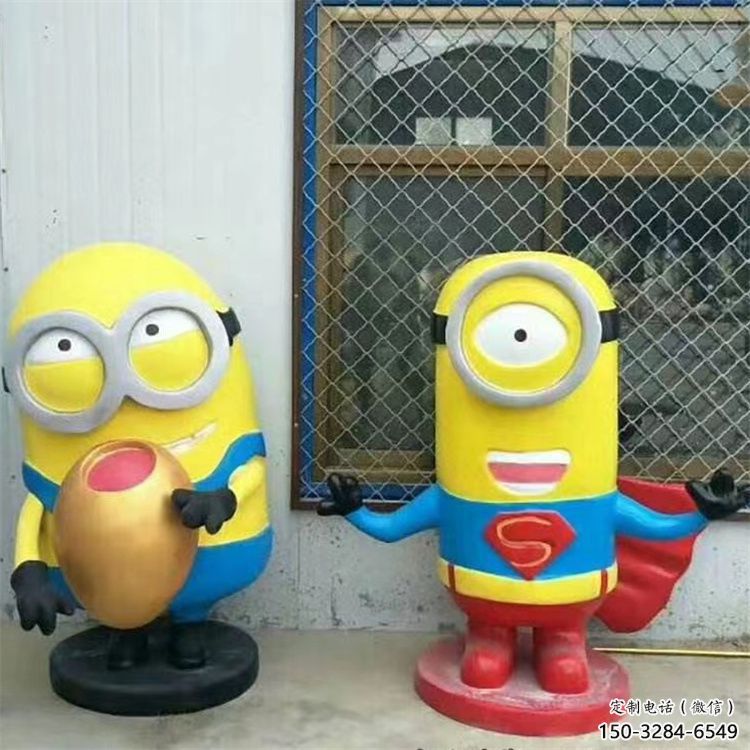 小黃人雕塑 仿真景觀動漫雕塑 烤漆卡通雕塑
