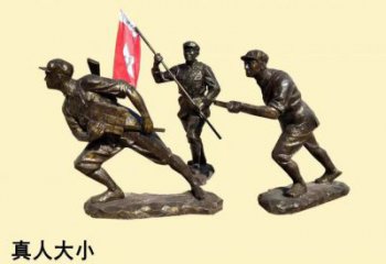 公園交警雕塑 戶外軍人雕塑 抽象士兵雕塑