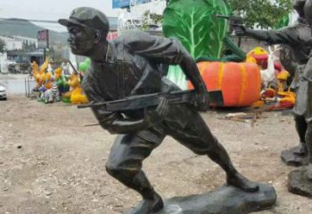 交警雕塑 彩繪剪紙軍人雕塑 現代士兵雕塑