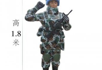 街道交警雕塑 現代景觀士兵雕塑 彩繪軍人雕塑