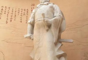 景觀岳飛雕塑廠 彩繪名人雕塑 校園肖像雕塑