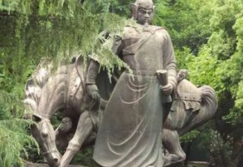 烤漆岳飛雕塑 鑄銅名人雕塑 室內肖像雕塑