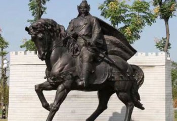 岳飛騎馬雕塑 鑄銅名人雕塑蔬 農村肖像雕塑