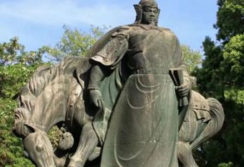 中式岳飛雕塑 鑄銅名人雕塑 游樂場肖像雕塑