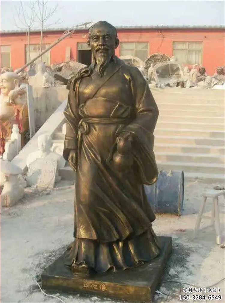 酒店華佗雕塑 景觀美陳名醫雕塑 現代藥王雕塑