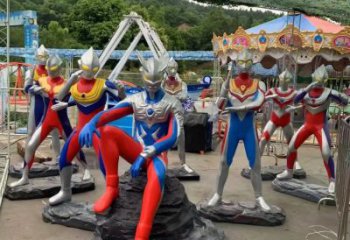 彩繪奧特曼雕塑 大型城市雕塑 商業街擺件