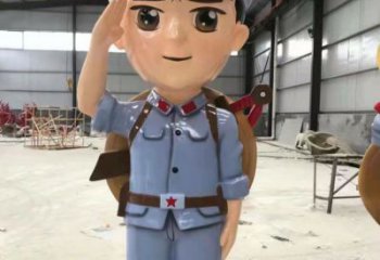 鍛造武警雕塑 懸空餐飲店警察雕塑 戶外戰(zhàn)士雕塑