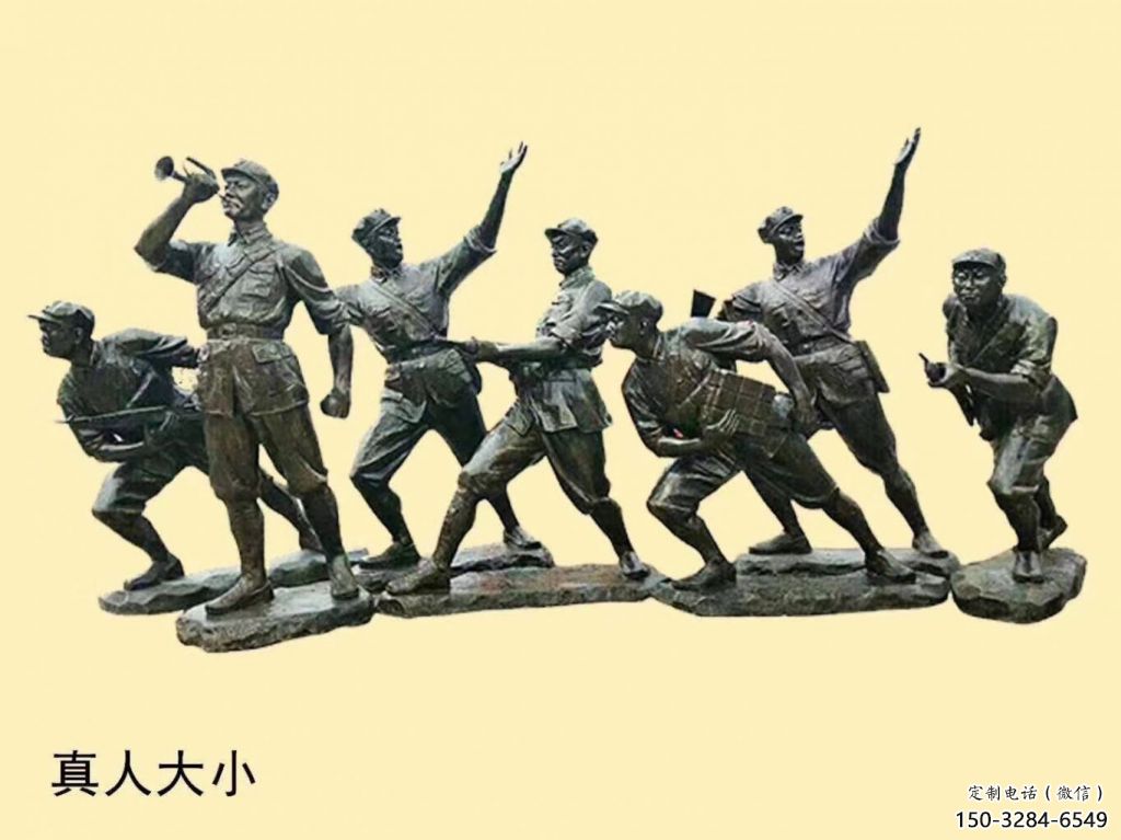 黃銅武警雕塑 懸空餐飲店警察雕塑 商業(yè)街戰(zhàn)士雕塑