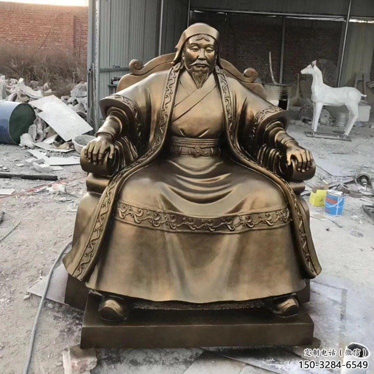 大型皇帝雕塑 鍛造青銅古代雕塑 房地產(chǎn)雕塑