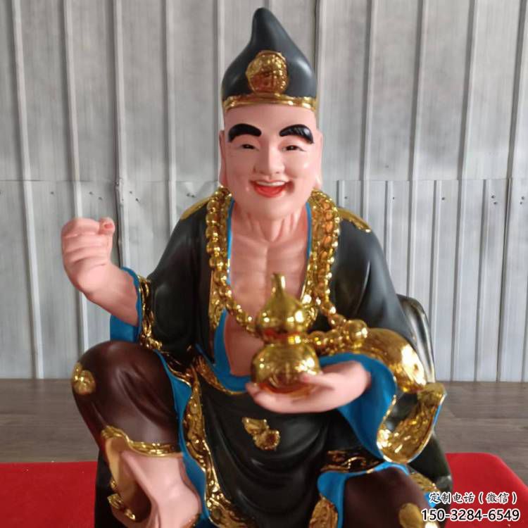 濟(jì)公雕塑 佛像擺件 彩繪神話雕塑