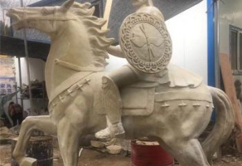 大型騎馬人雕塑 步行街民俗雕塑 宣傳擺件