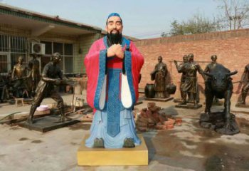 大型孔子雕塑 步行街學(xué)校雕塑 彩繪擺件