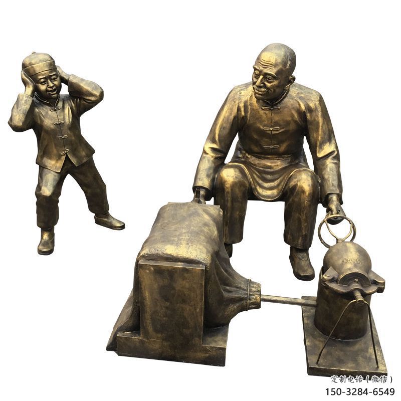 步行街爆米花雕塑 游樂場(chǎng)景觀民俗雕塑 鑄造小吃雕塑