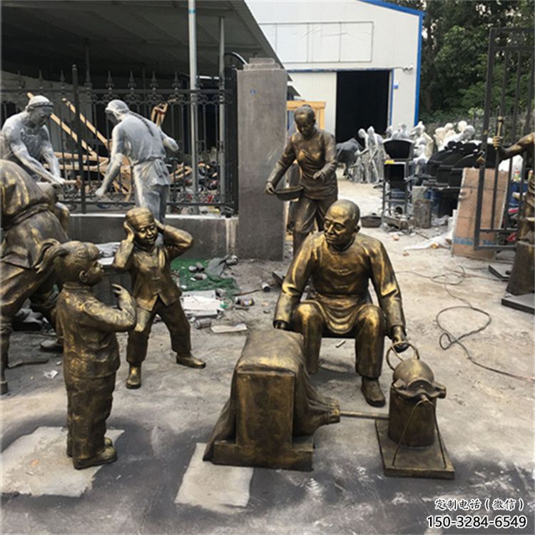 村口爆米花雕塑 景觀民俗雕塑 公園小吃雕塑