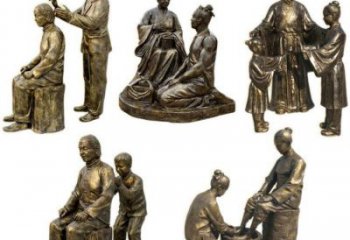 室內(nèi)老人雕塑 仿真景觀擺件 大型古代雕塑