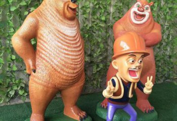 廣場熊大雕塑 公園動漫雕塑 抽象擺件