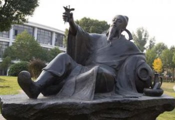 步行街李白雕塑 景觀古代雕塑 鑄造詩人雕塑