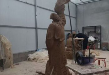 戶外李白雕塑 噴漆景觀古代雕塑 鑄銅詩(shī)人雕塑