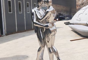 抽象情侶雕塑 店門(mén)口和睦雕塑 步行街?jǐn)[件