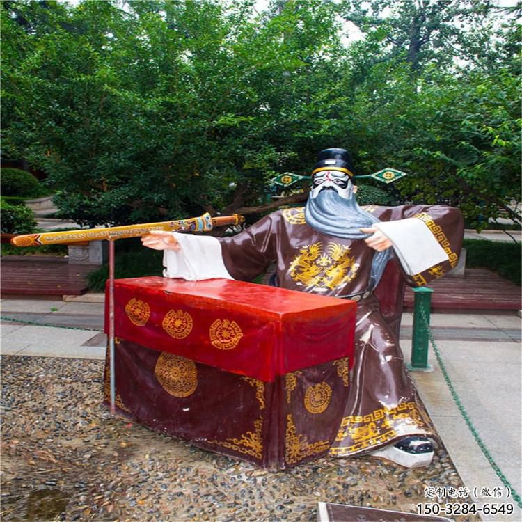 街道京劇雕塑 現(xiàn)代唱戲雕塑 彩繪民俗文化雕塑