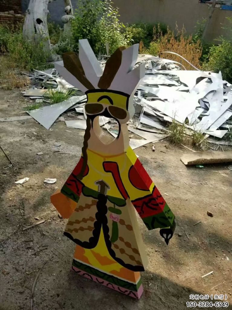 街道皮影雕塑 現(xiàn)代傳統(tǒng)雕塑 彩繪雕塑