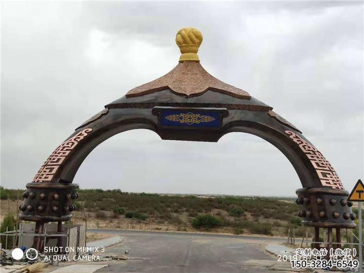 庭院大門雕塑 公園草雕塑 鍛造拱門雕塑