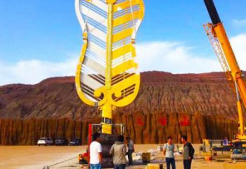 步行街扇子雕塑 游樂場景觀雕塑 鑄造扇形雕塑