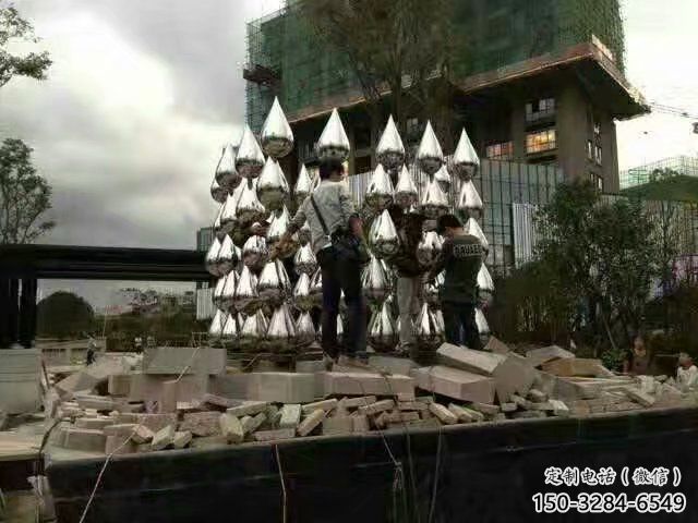 房地產水珠雕塑 剪影淚滴雕塑 鍛造雕塑