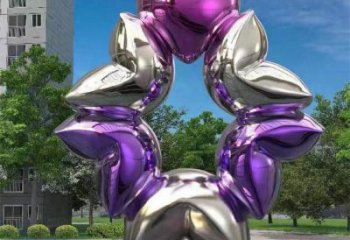 街頭心形雕塑 大型別墅區(qū)雕塑 鋼管愛情雕塑