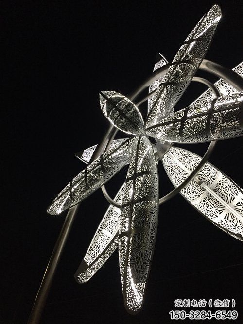 廣場(chǎng)風(fēng)車雕塑 抽象風(fēng)動(dòng)雕塑 烤漆旋轉(zhuǎn)雕塑