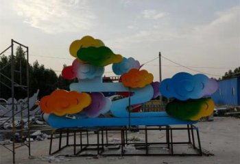 大門口云彩雕塑 發光公園祥云雕塑 仿真祥云雕塑