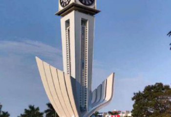 街道鐘表雕塑 現代時鐘雕塑 彩繪雕塑