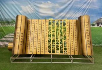 美陳書(shū)簡(jiǎn)雕塑 異形噴水標(biāo)識(shí)雕塑 酒店書(shū)雕塑