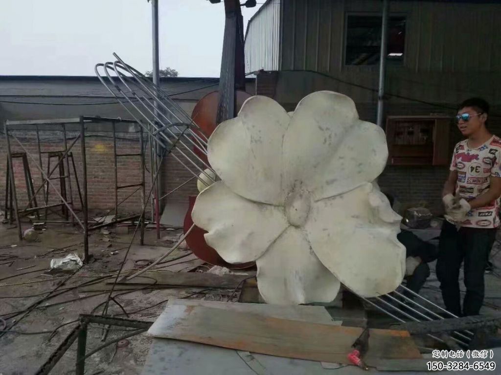 幾何指環雕塑 發光公園戒指環雕塑 大門口標識雕塑