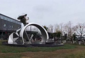 大型指環(huán)雕塑 鍛造發(fā)光標識雕塑 房地產(chǎn)戒指環(huán)雕塑