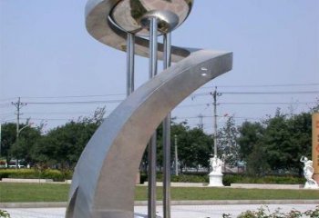 鏤空鑰匙雕塑 噴水園林雕塑 住宅小區(qū)金鑰匙雕塑