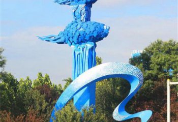 中式鑰匙雕塑 啞光雕塑 游樂場金鑰匙雕塑