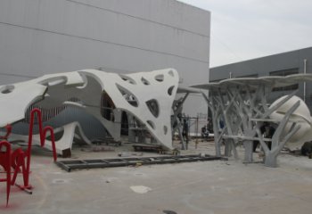 美陳數字雕塑 異形噴水文字雕塑 酒店雕塑