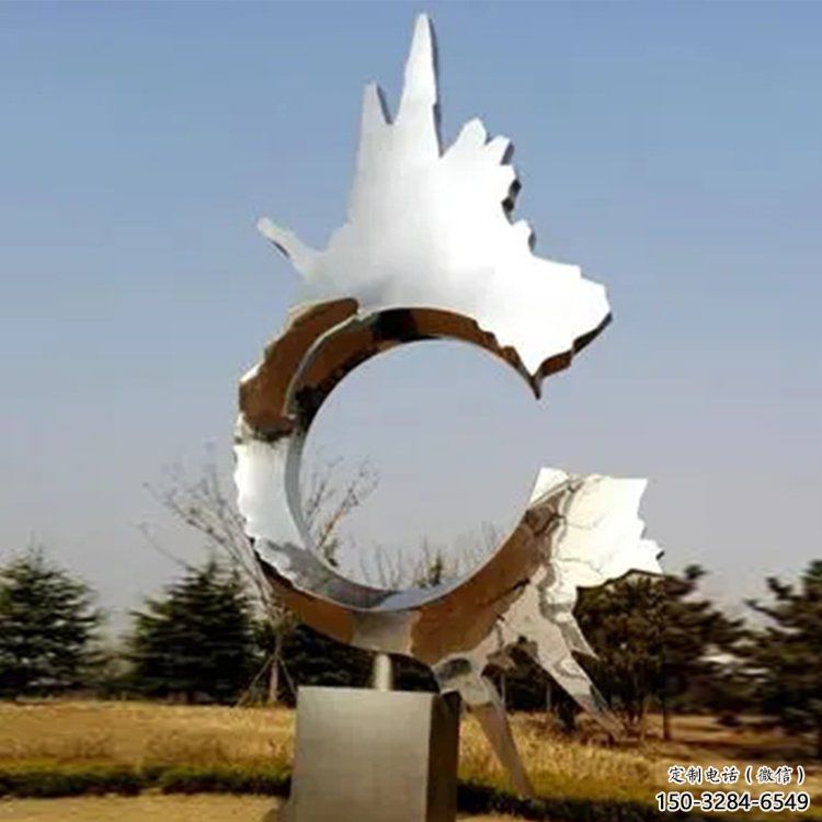 鏡面齒輪雕塑 烤漆大型機械雕塑 彩繪工業雕塑