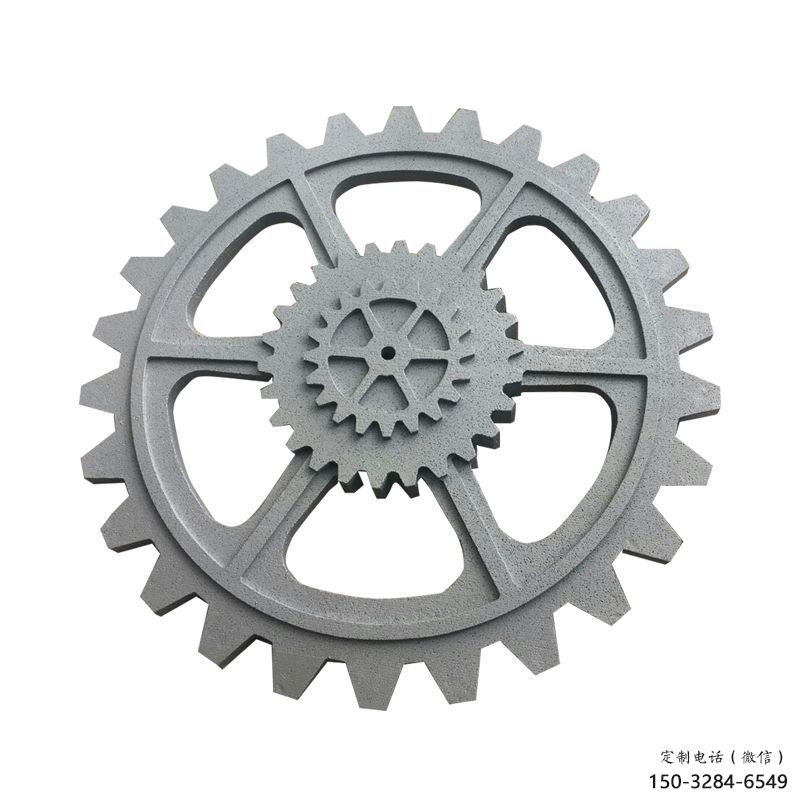 現(xiàn)代齒輪雕塑 大型別墅區(qū)工業(yè)雕塑 彩繪機(jī)械雕塑