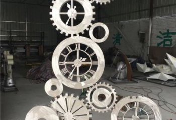 景觀齒輪雕塑 剪影工業雕塑 商業街機械雕塑