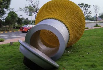 拉絲燈泡雕塑 鏤空創(chuàng)意電燈泡雕塑 別墅區(qū)電燈泡雕塑