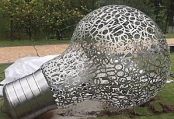 異形燈泡雕塑 現代校園電燈泡雕塑 校園燈具主題