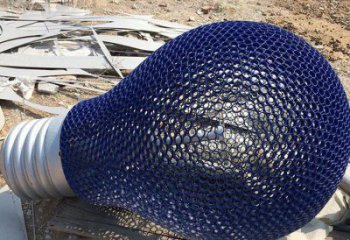 鑄造燈泡雕塑 中式村口電燈泡雕塑 景觀燈具主題