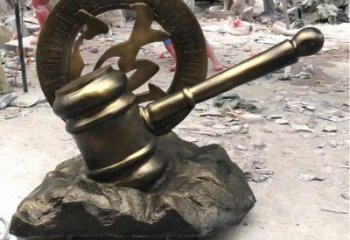 戶外錘子雕塑 噴漆法錘雕塑 鑄銅法治雕塑