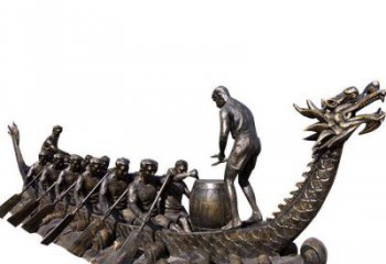 幾何龍舟雕塑 發(fā)光公園競賽雕塑 大門口劃槳雕塑