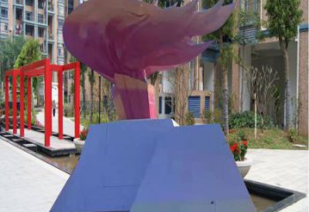 草地火苗雕塑 現代校園火焰頭雕塑 大型景觀雕塑